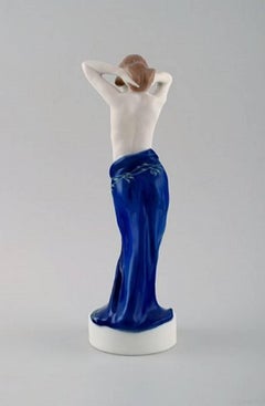 Art Deco Rosenthal Porcelain Figure of Naked Woman, 1940s