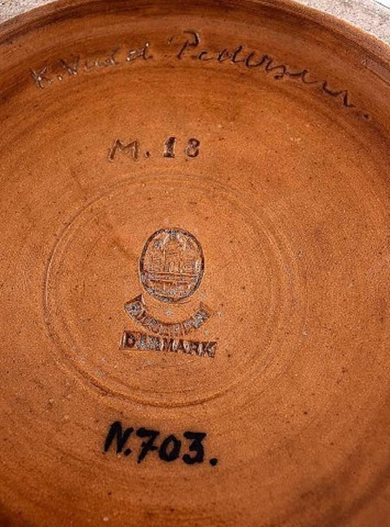Danish B&G/Bing & Grondahl, Valdemar Pedersen Stoneware Vase, Oxblood Glaze