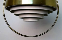 Scandinavian Designer, Brass Ceiling Lamp