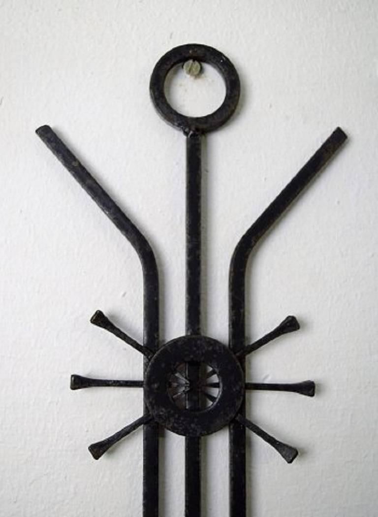 Swedish Erik Höglund Style, Sweden, 1960-1970, Two Two-Armed Candlesticks in Cast Iron