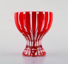 6 cocktail glass "Strict", Bengt Orup, Johansfors. 1950s.