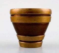 Cawa art deco vases in bronze, approx. 1940s Danish design.