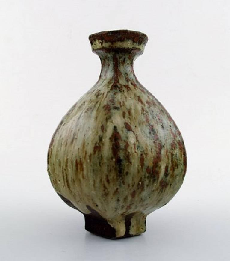 Scandinavian Modern Gutte Eriksen, own workshop, ceramic vase.