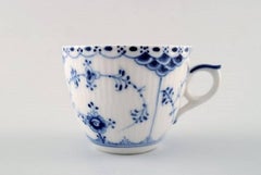 12 Sets Royal Copenhagen Blue Fluted Half Lace Coffee Cup and Saucer