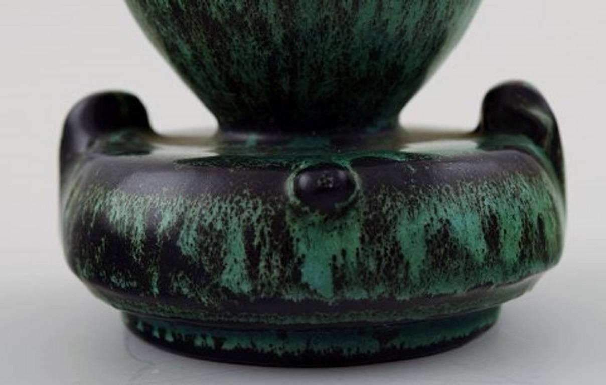 Danish Svend Hammershoi for Kähler, Denmark, Glazed Stoneware Art Pottery Vase, 1930s