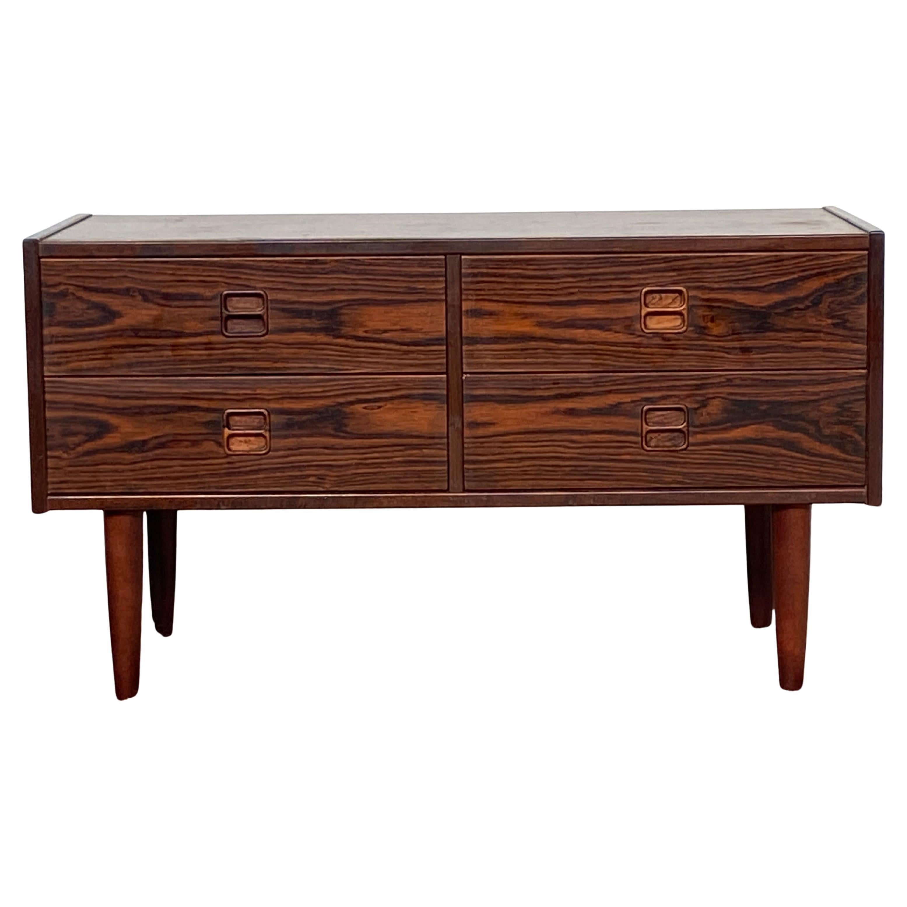 Mid century Danish rosewood low dresser - hall chest