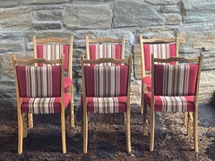 Set of six 1960's brutalist Danish oak dining chairs - Henning Kjaernulf
