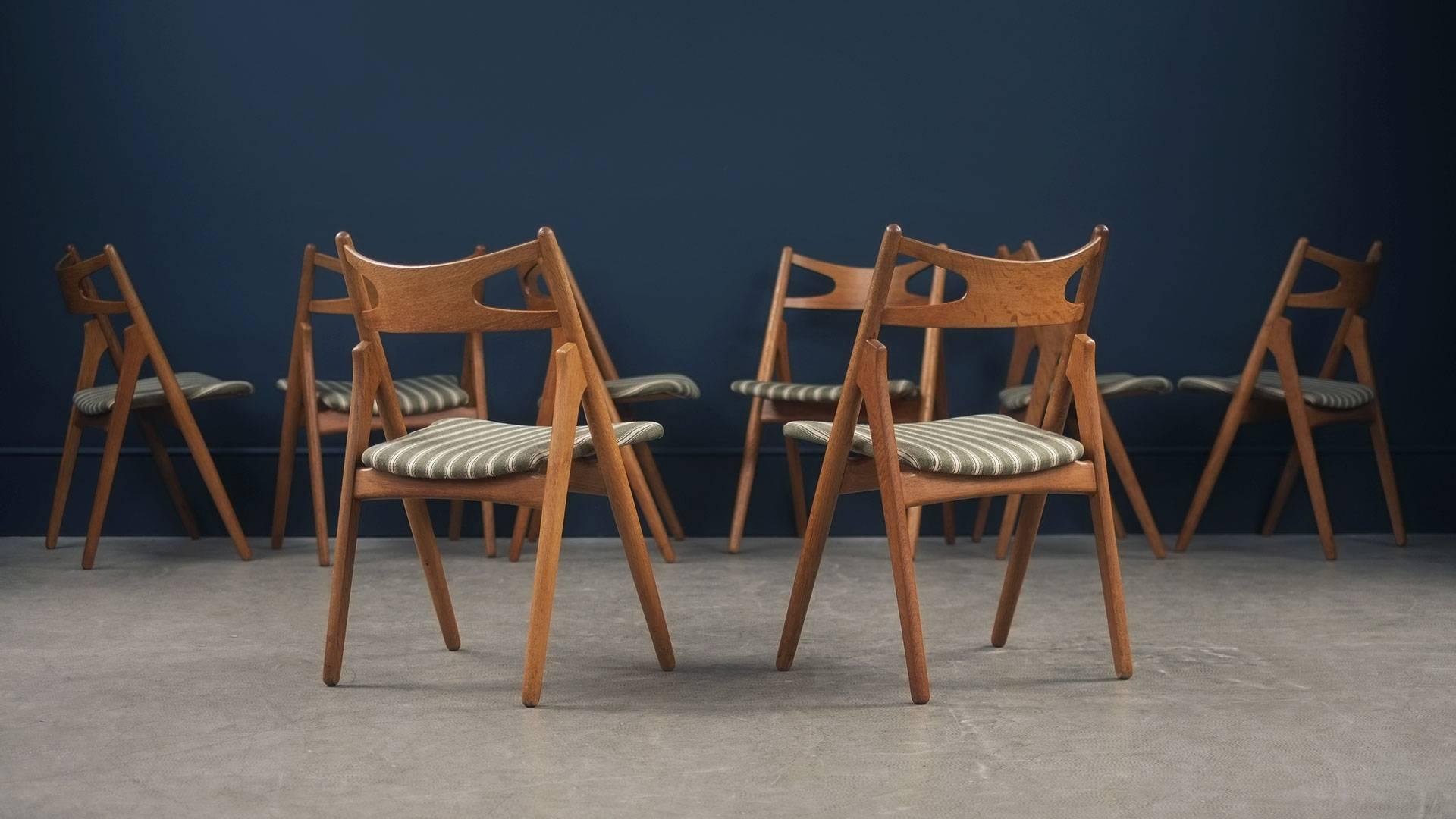 Scandinavian Modern Hans Wegner CH29 Chairs Set of Eight