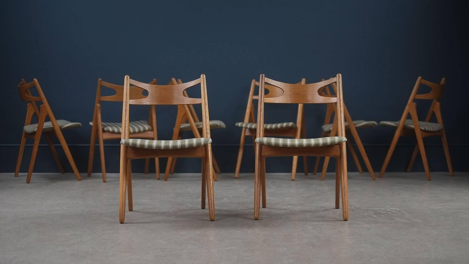 Hans Wegner CH29 Chairs Set of Eight In Good Condition In Epperstone, Nottinghamshire