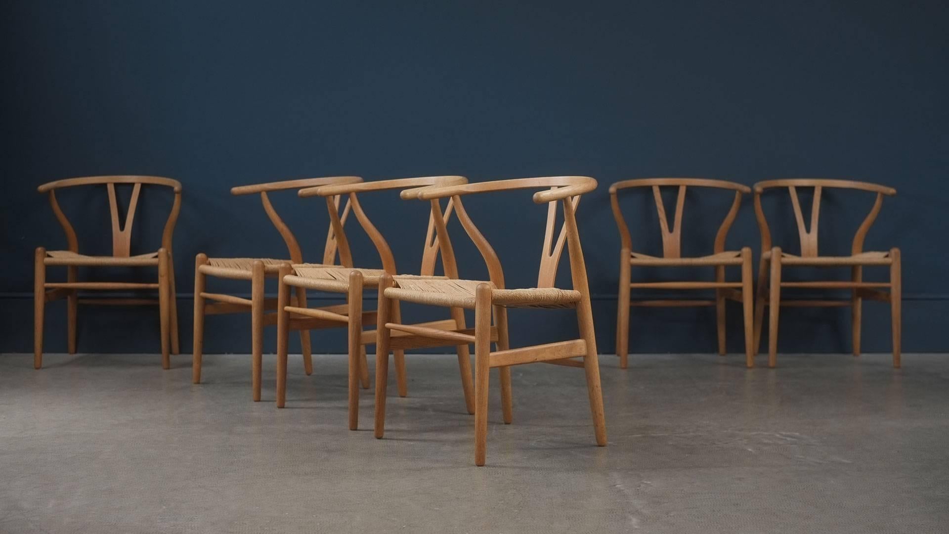 Scandinavian Modern Hans Wegner Wishbone Chairs