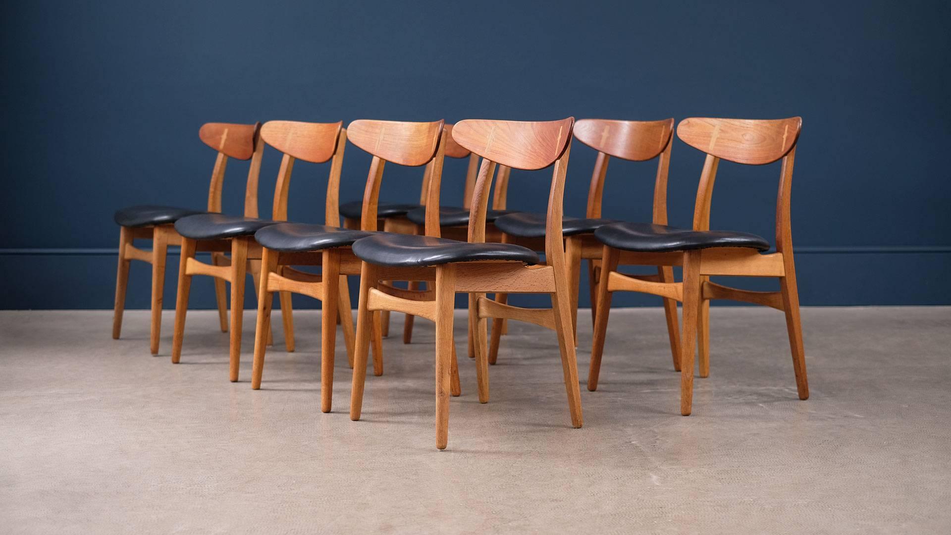 Danish Set of Eight Hans Wegner CH30 Chairs