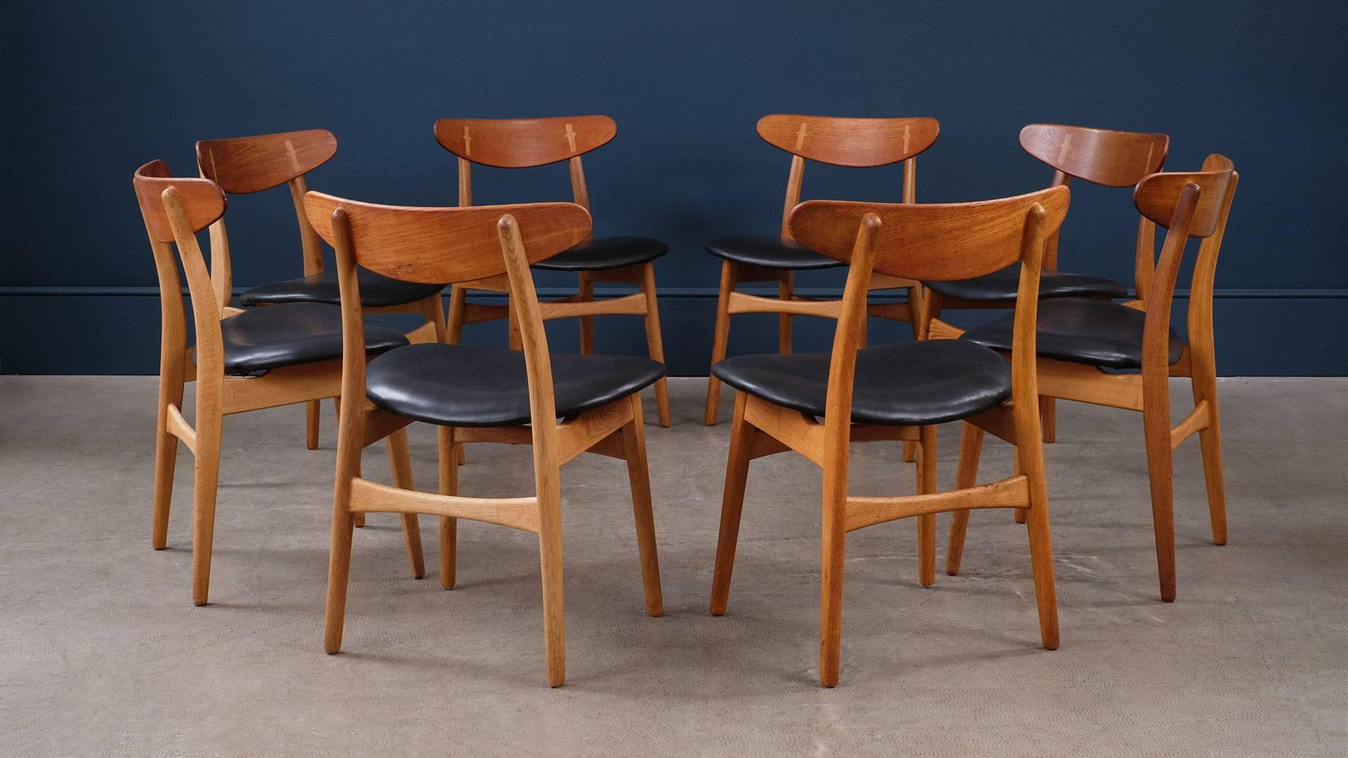 Set of Eight Hans Wegner CH30 Chairs 1