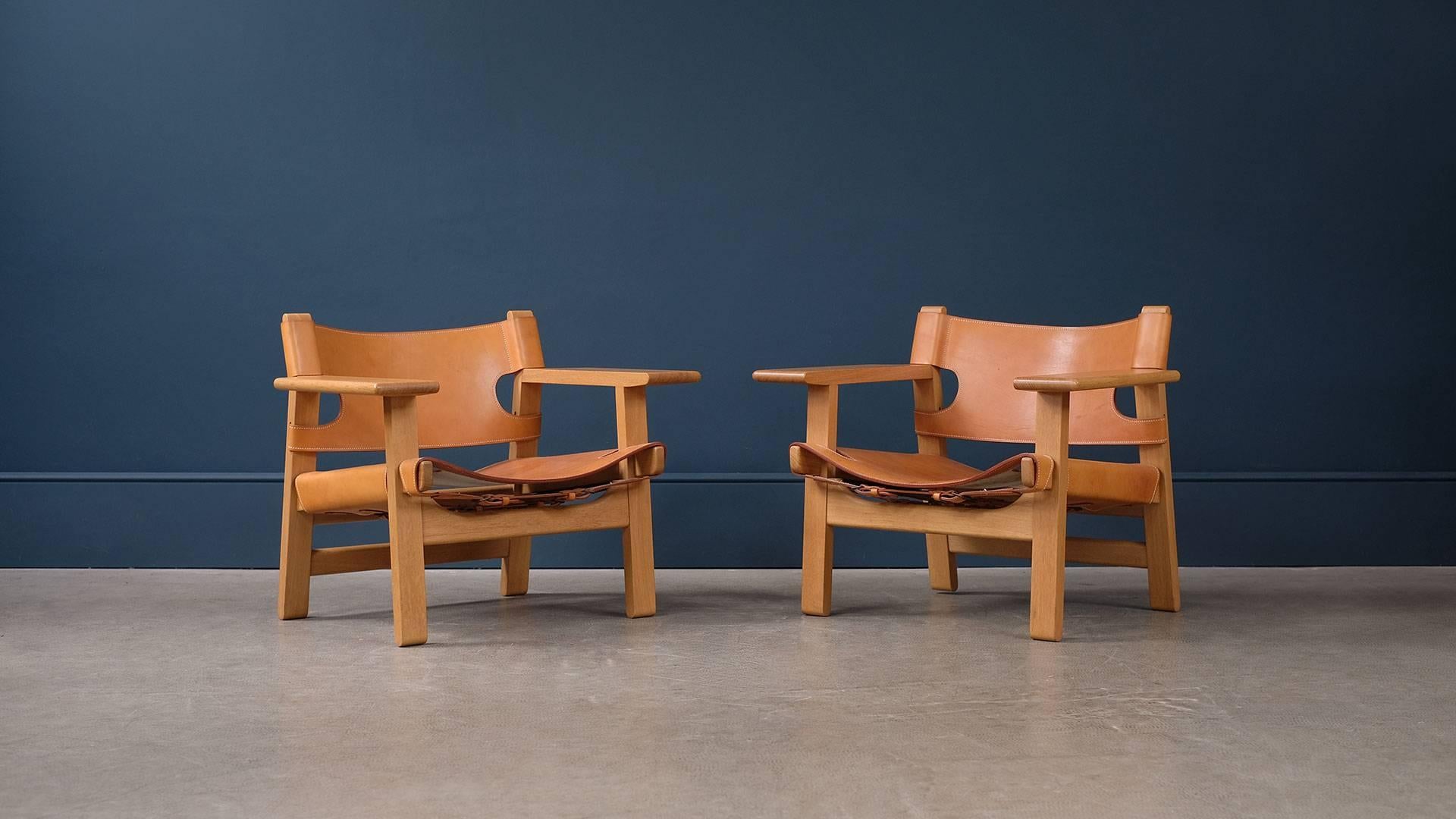 Scandinavian Modern Borge Mogensen Spanish Chairs