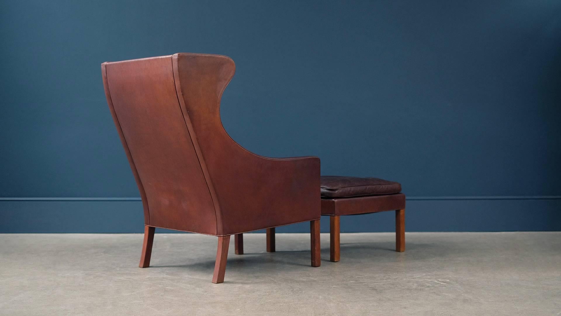 Danish Borge Mogensen Club Chair and Footstool