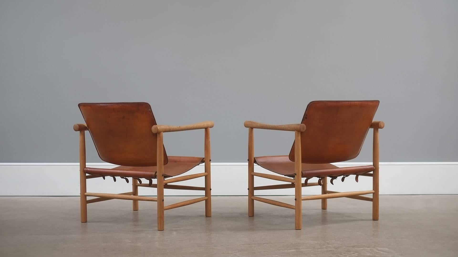 Scandinavian Modern Kai Lyngfeldt Larsen Safari Chairs