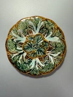 Vintage Swedish Majolica Gustavsberg Plate Floral Design