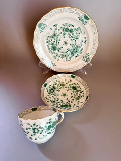 Meissen Porcelain Tea Coffee Set, Rococo Revival, Hand-Painted, 20th Century