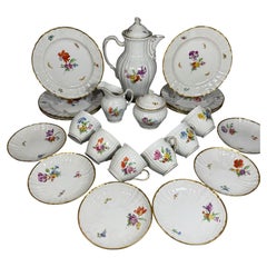 KPM Berlin Coffee Service 23 pieces Hand Painted Gilded