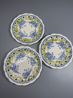 Art Nouveau Majolica Set Floral Design Villeroy Boch Germany