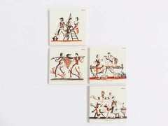 Gio Ponti Four Original "Bacco" Ceramics for Richard Ginori
