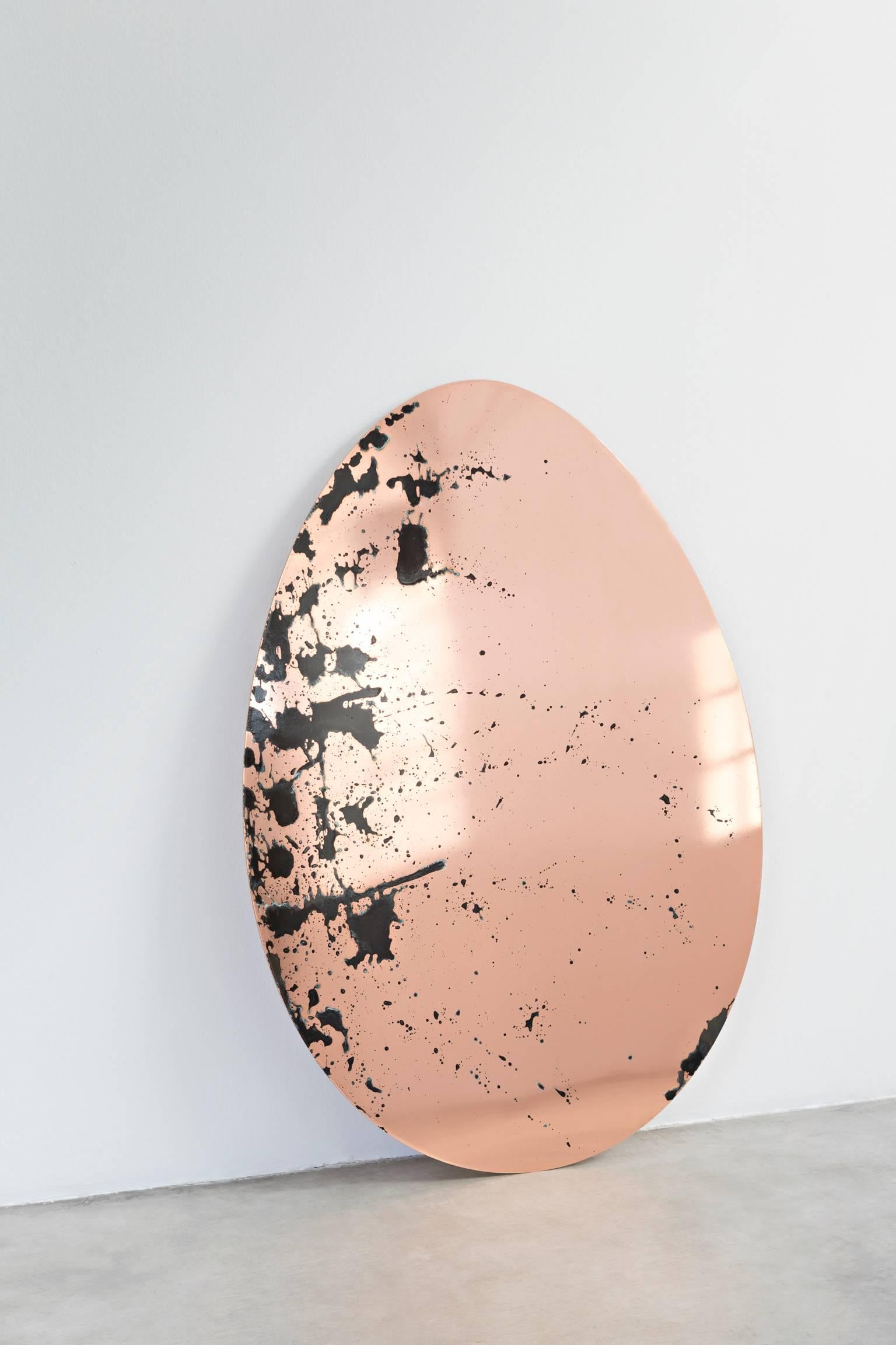 Etched Big Oval Mirrors, Model SFG 12-L, Limited Edition of 5 For Sale