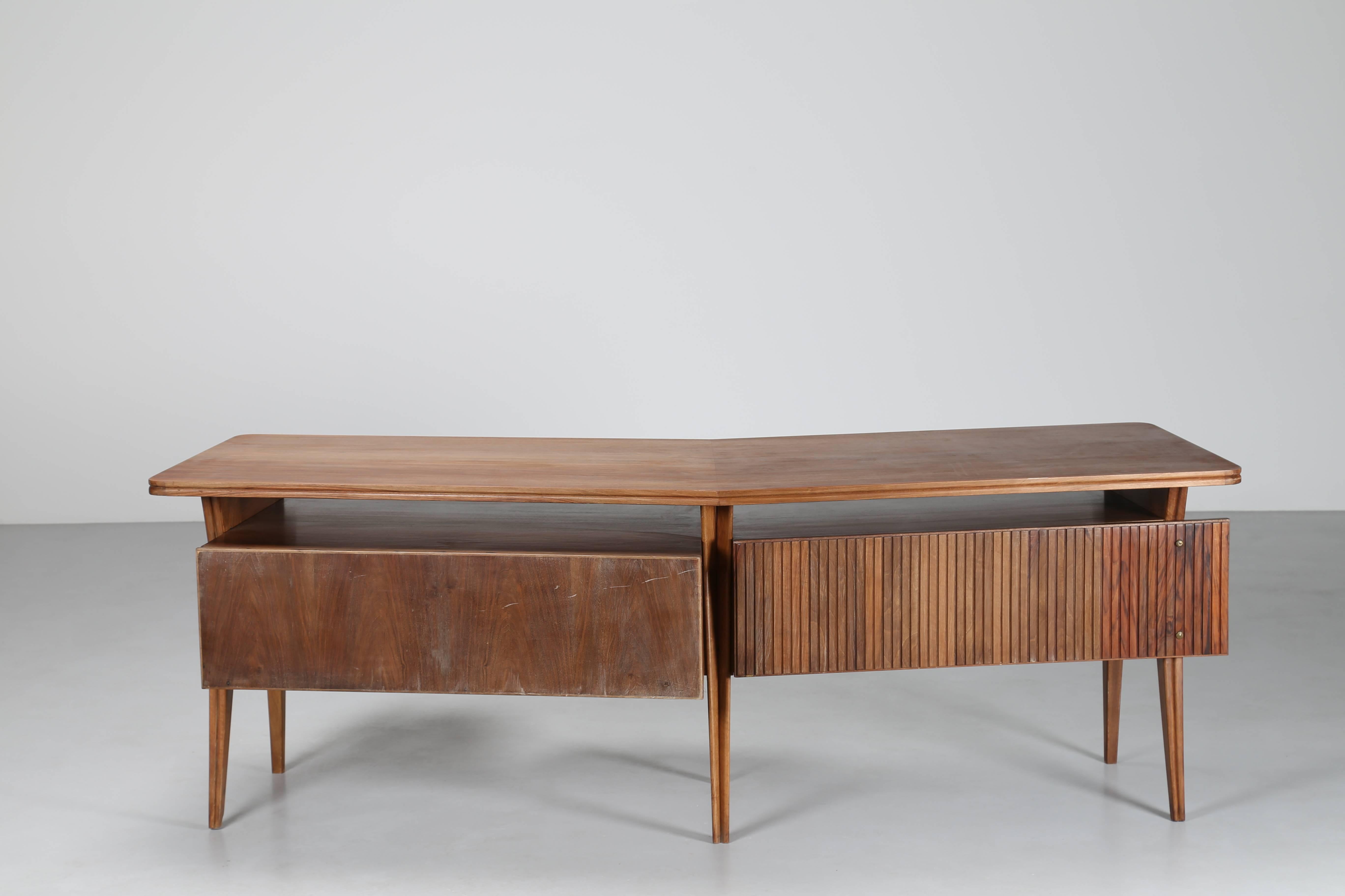 Mid-20th Century Incredible Curved Desk