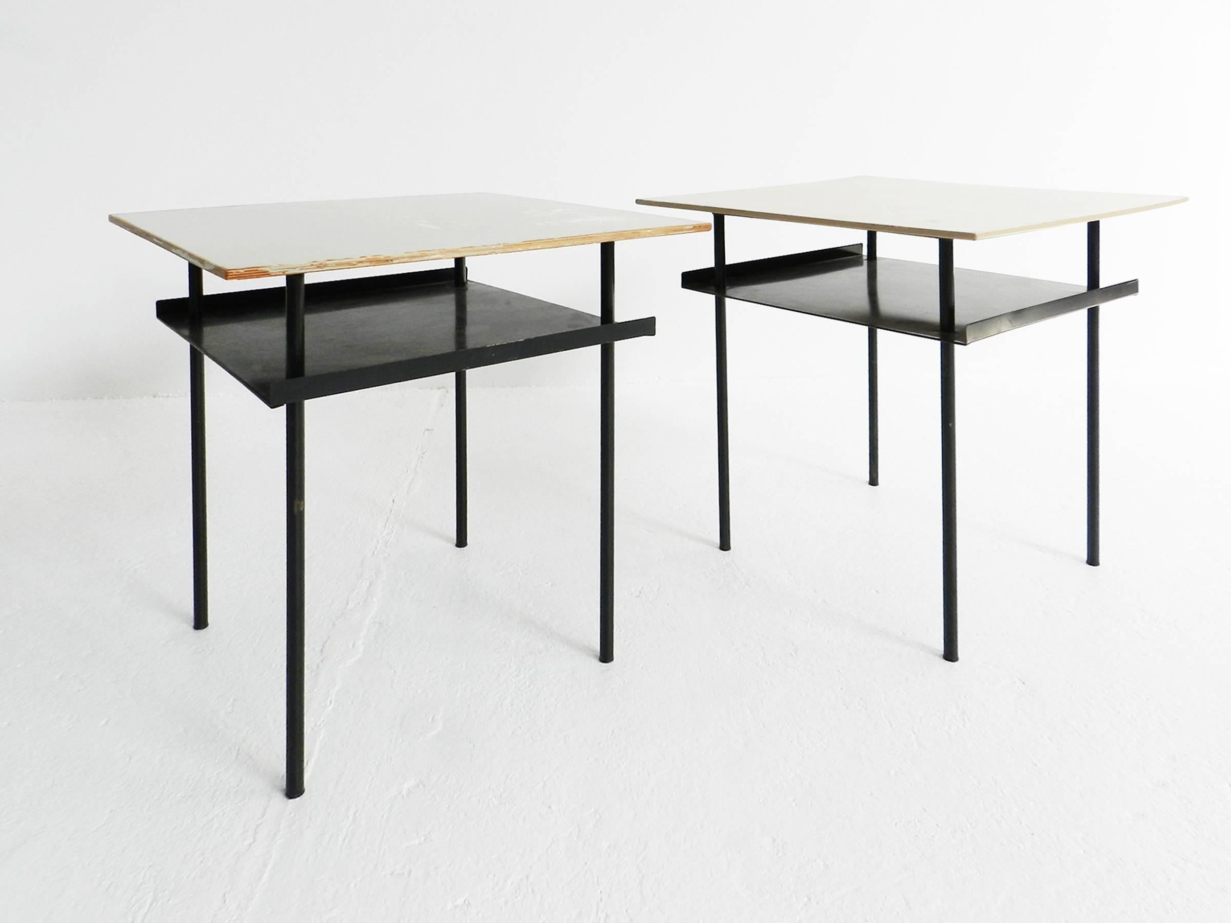 Pair of Auping side tables by Wim Rietveld.