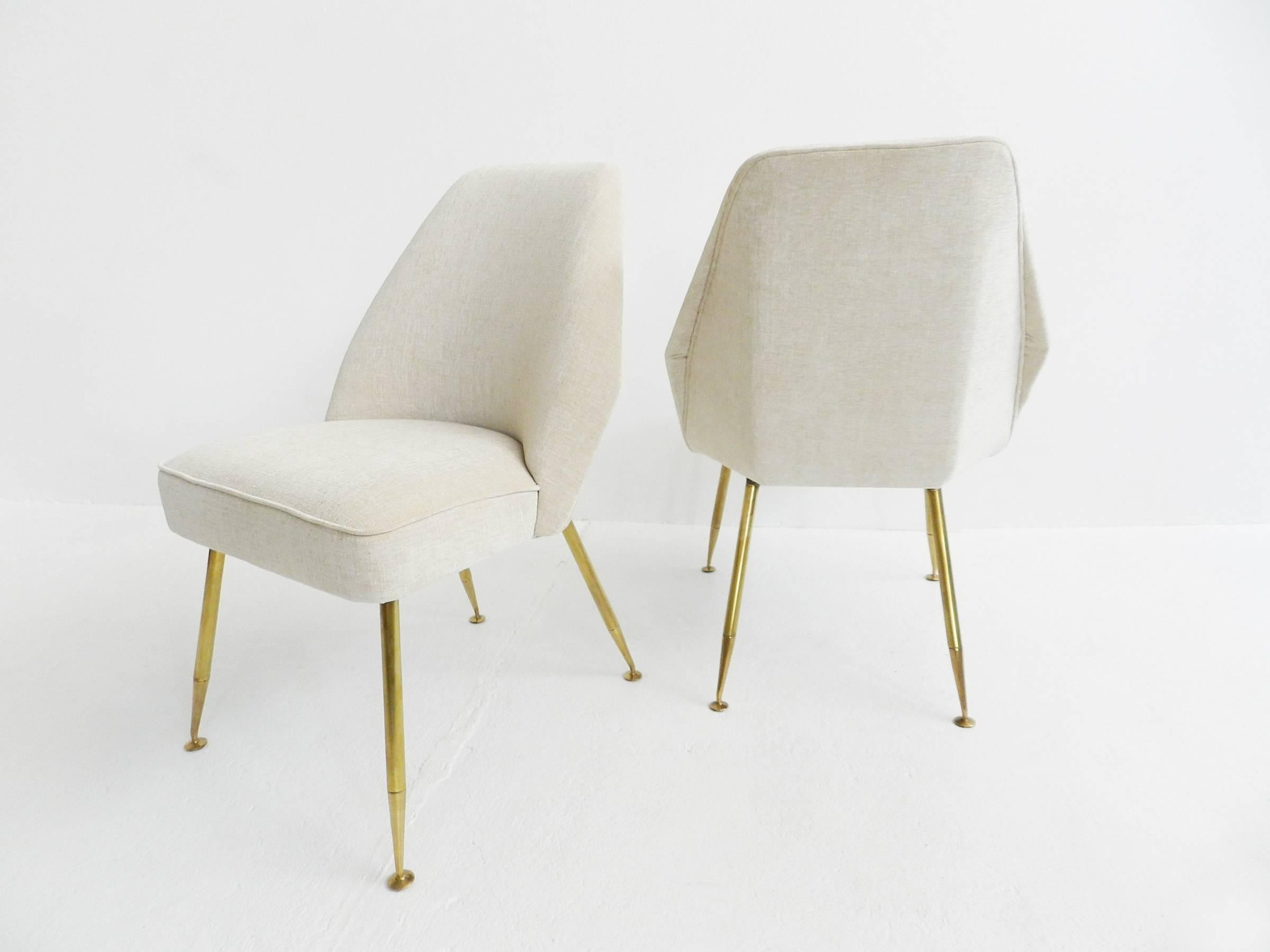 Mid-Century Modern Super Elegant Chairs Mod. Campanula by Carlo Pagani, Italy, 1952
