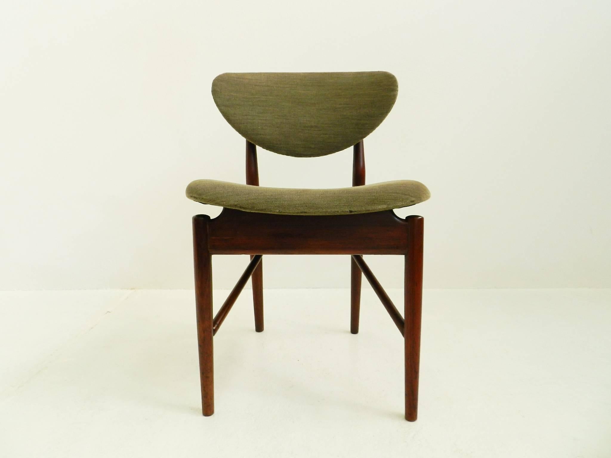 Danish Finn Juhl, Rare Set of Four Original Dining Chairs, Model 108 For Sale