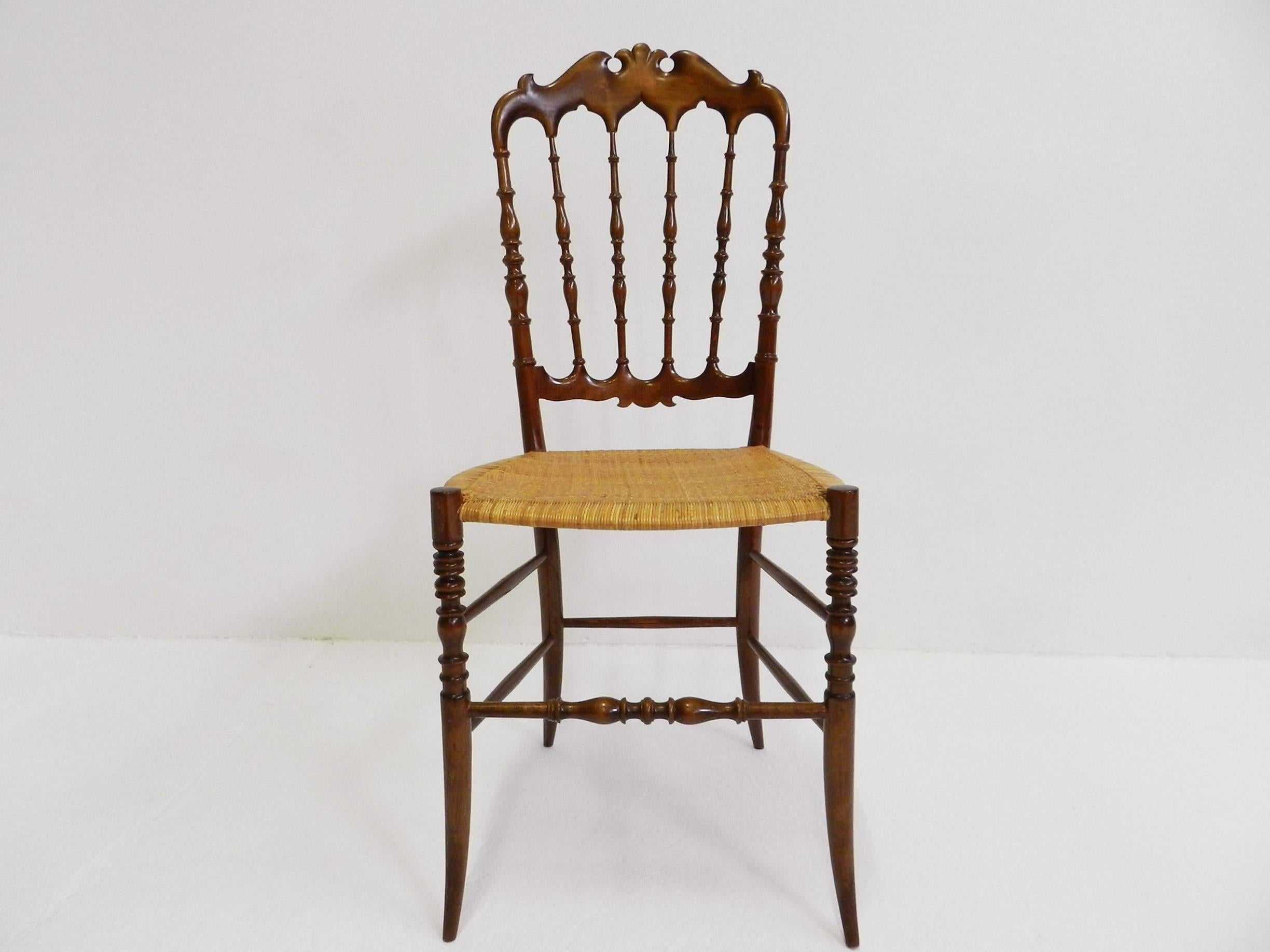 Six Elegant Chairs Model Chiavarina In Good Condition In Morbio Inferiore, CH