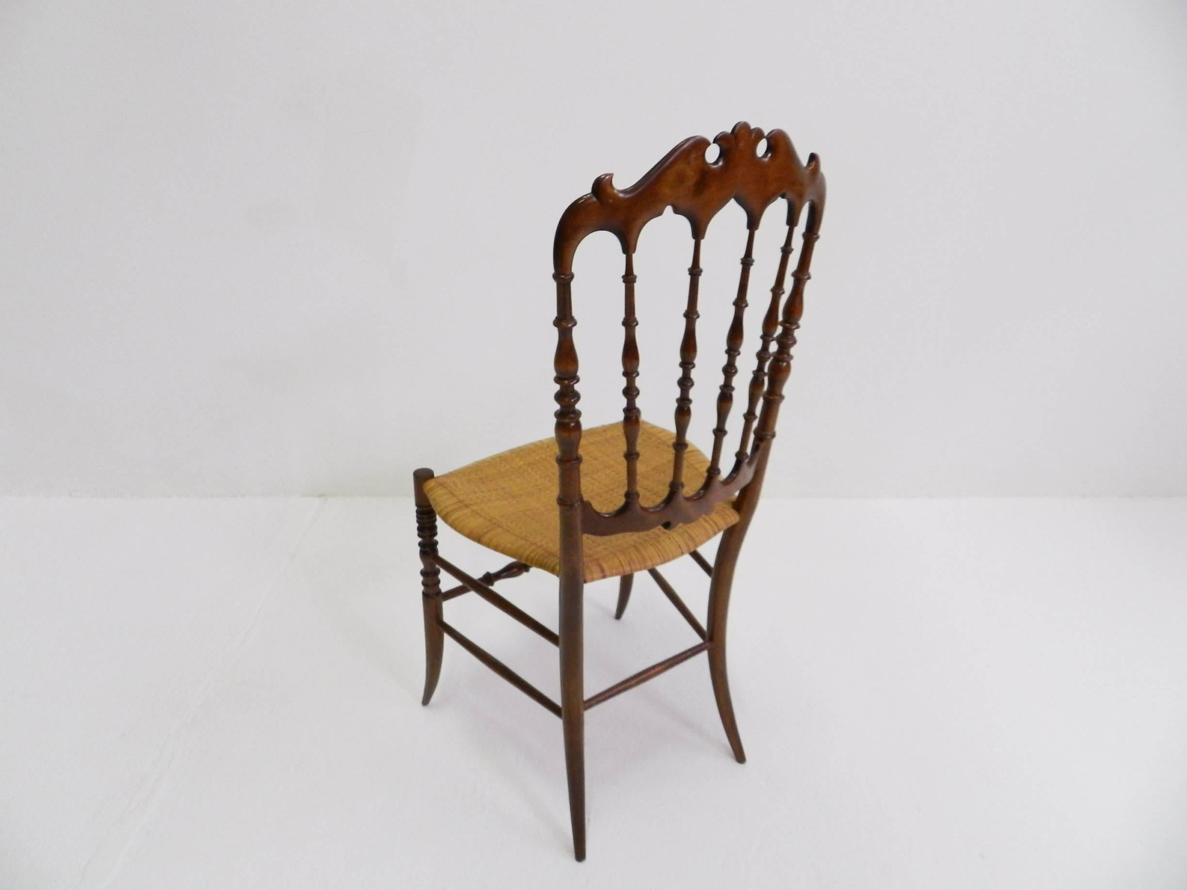 Mid-20th Century Six Elegant Chairs Model Chiavarina
