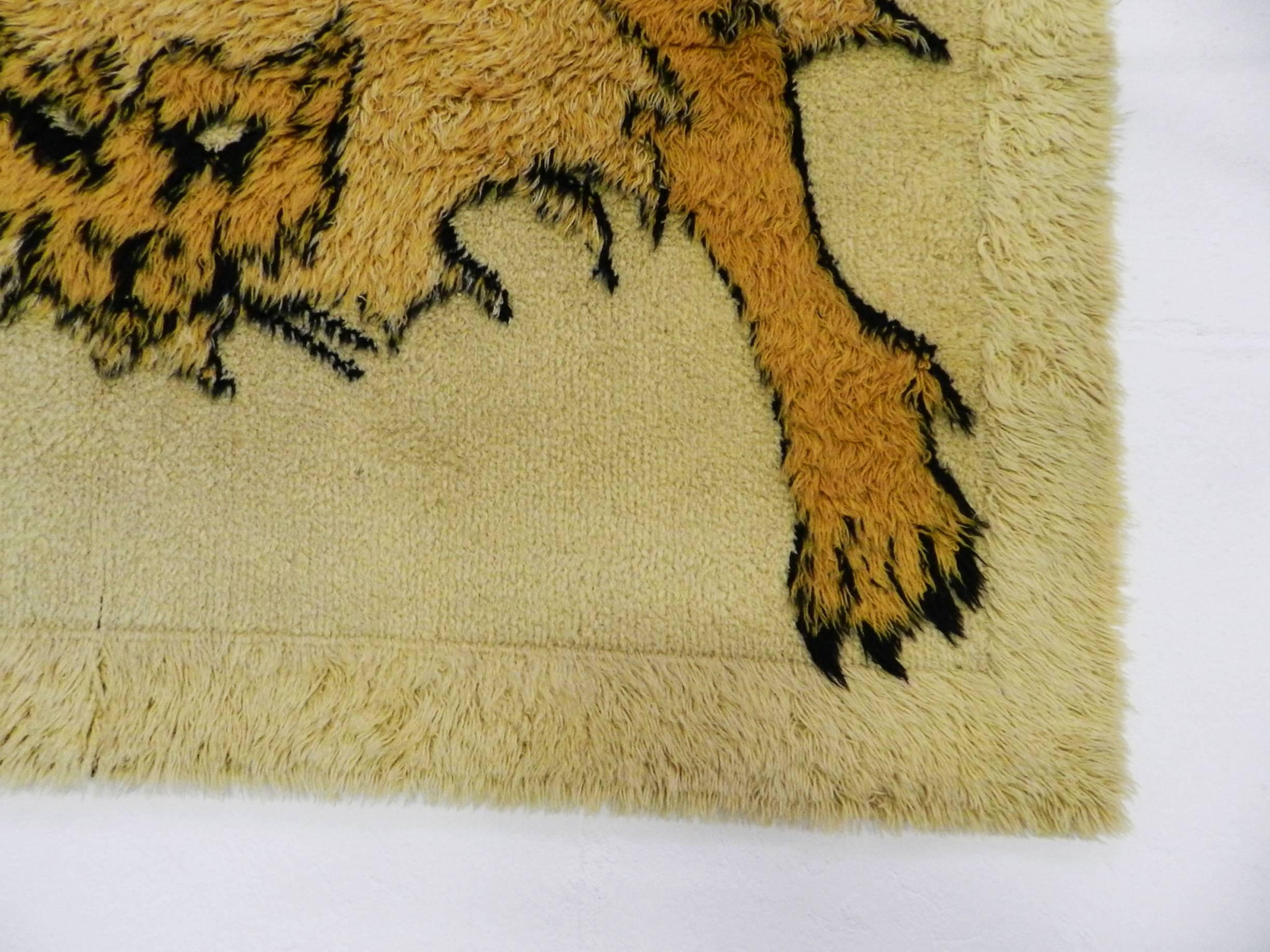 Italian Tapileo from the Serie Tapizoo, Rare Art Rug in Limited Edition  1970 Italy