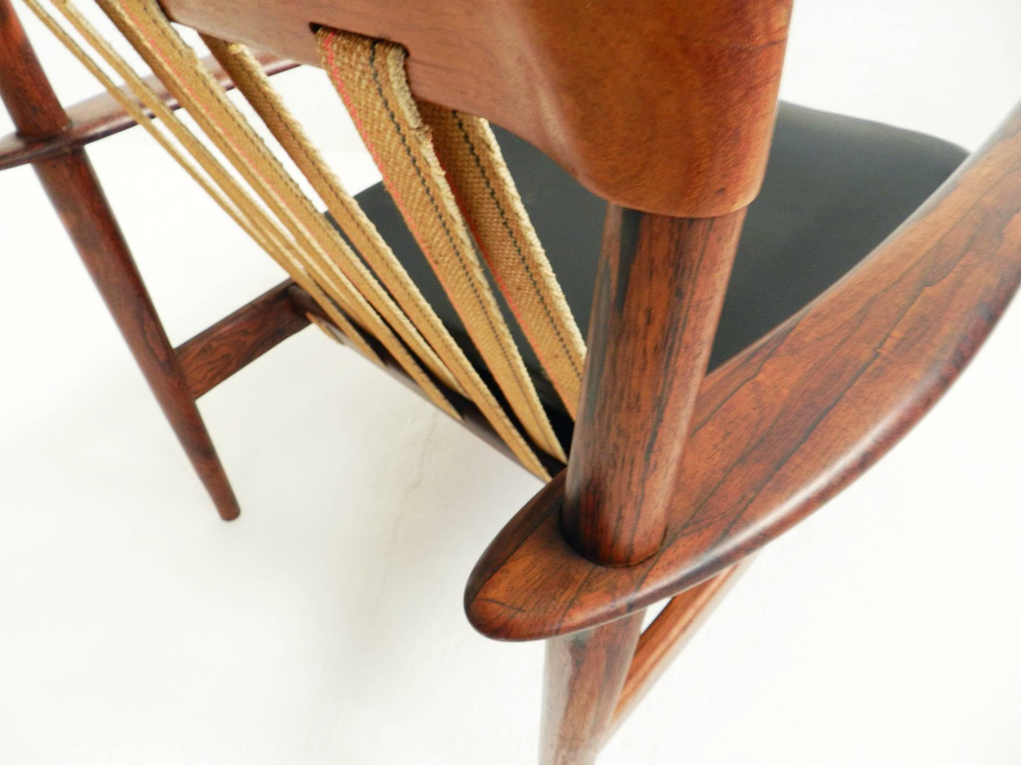 Mid-20th Century Pair of Grete Jalk Teak Easy Chairs Mod. PJ 56/1 Poul Jeppesen, Danish Modern