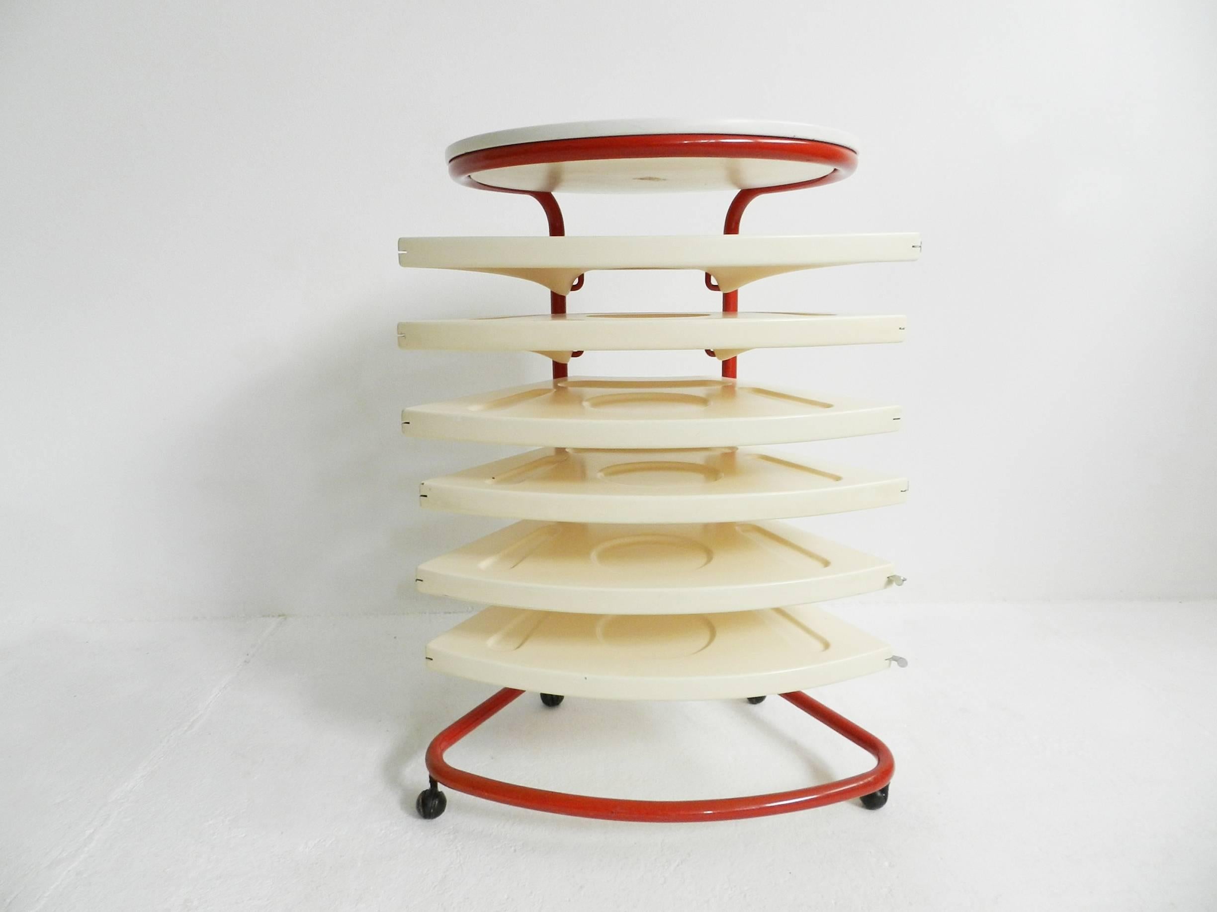 Metal Iconic Table Mod. 230 by Fabio Lenci for Bernini, 1970, Italy