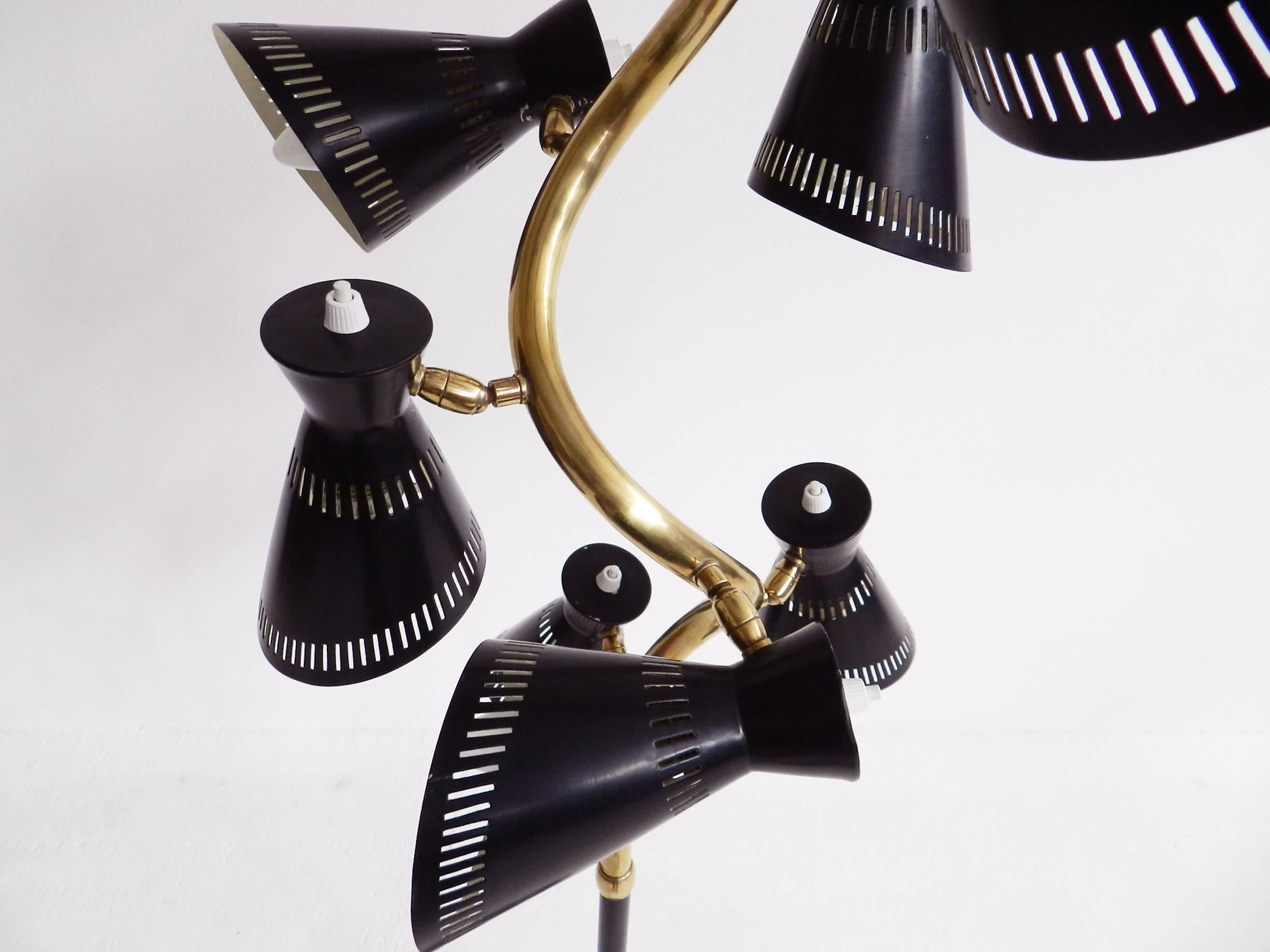 Spiral Italian Floor Lamp in the Style of Gino Sarfatti 1