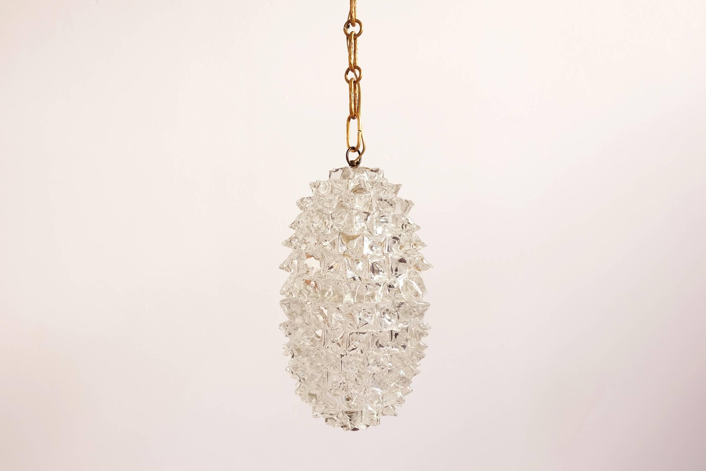 Mid-Century Modern Massive Murano Glass Pendant Lamp