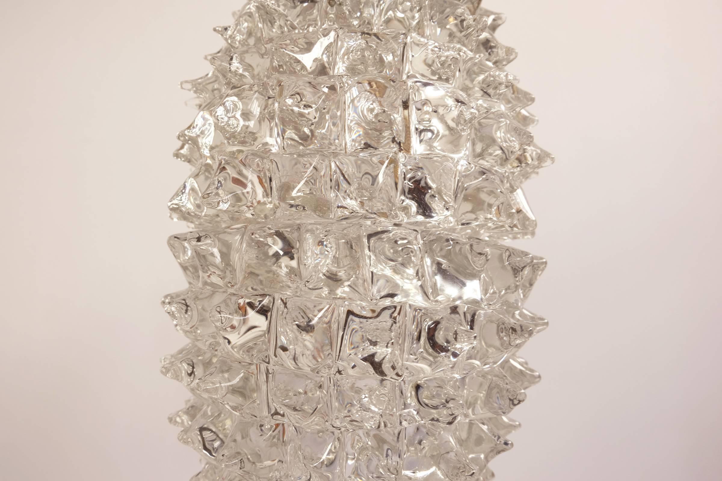 Massive Murano Glass Pendant Lamp In Excellent Condition In Morbio Inferiore, CH