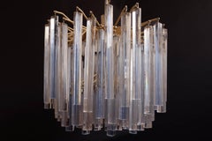 Venini, Murano, 1960, Italy Trilobi Light Blue Chandelier