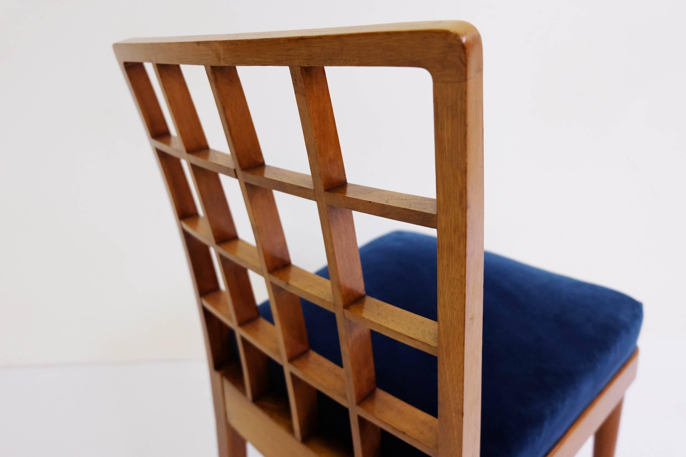 Velvet Super Elegant Chairs Paolo Buffa, Guglielmo Ulrich Style
