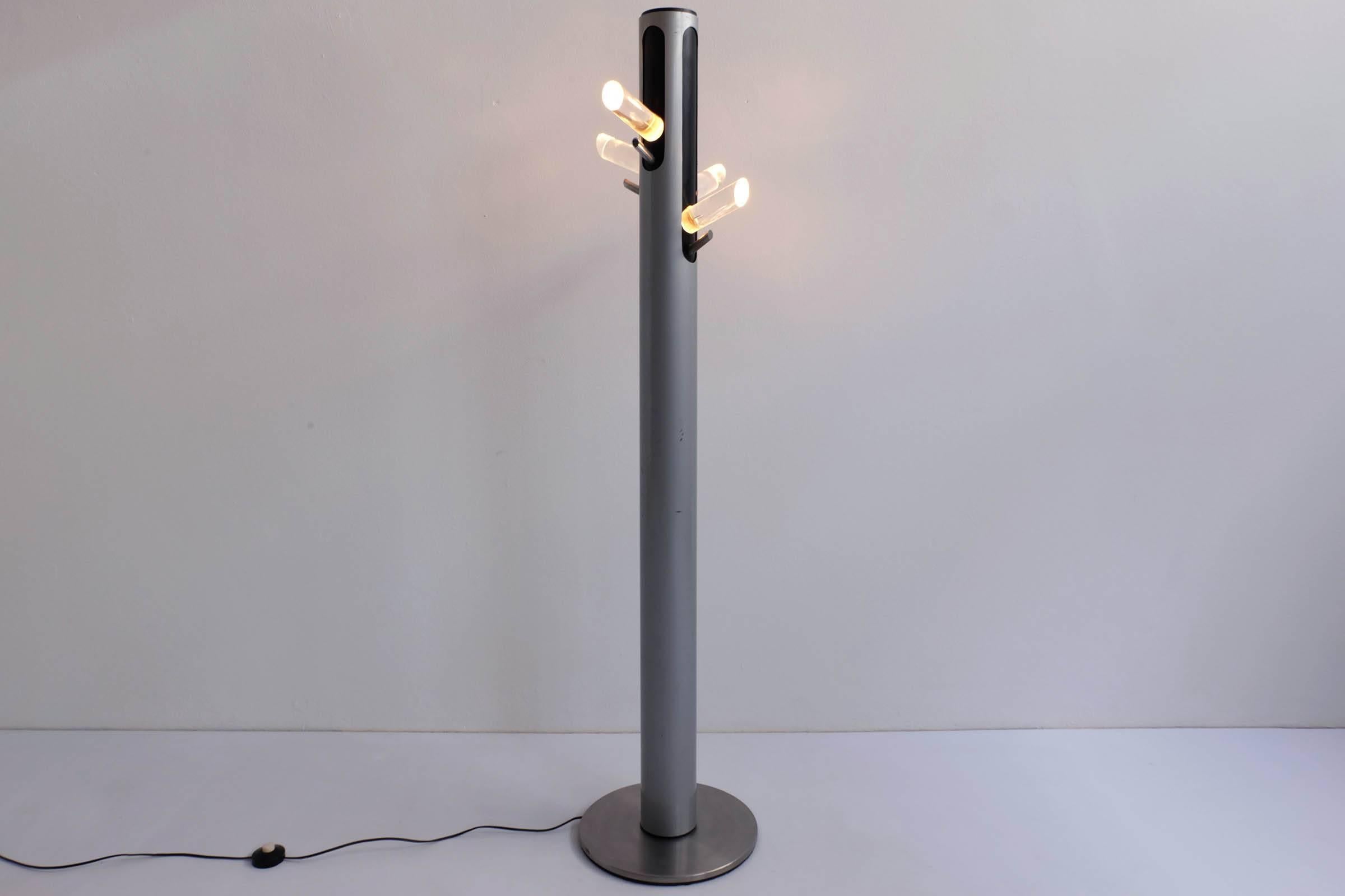 Sculptural illuminated coat rack that can be used as a floor lamp as well.