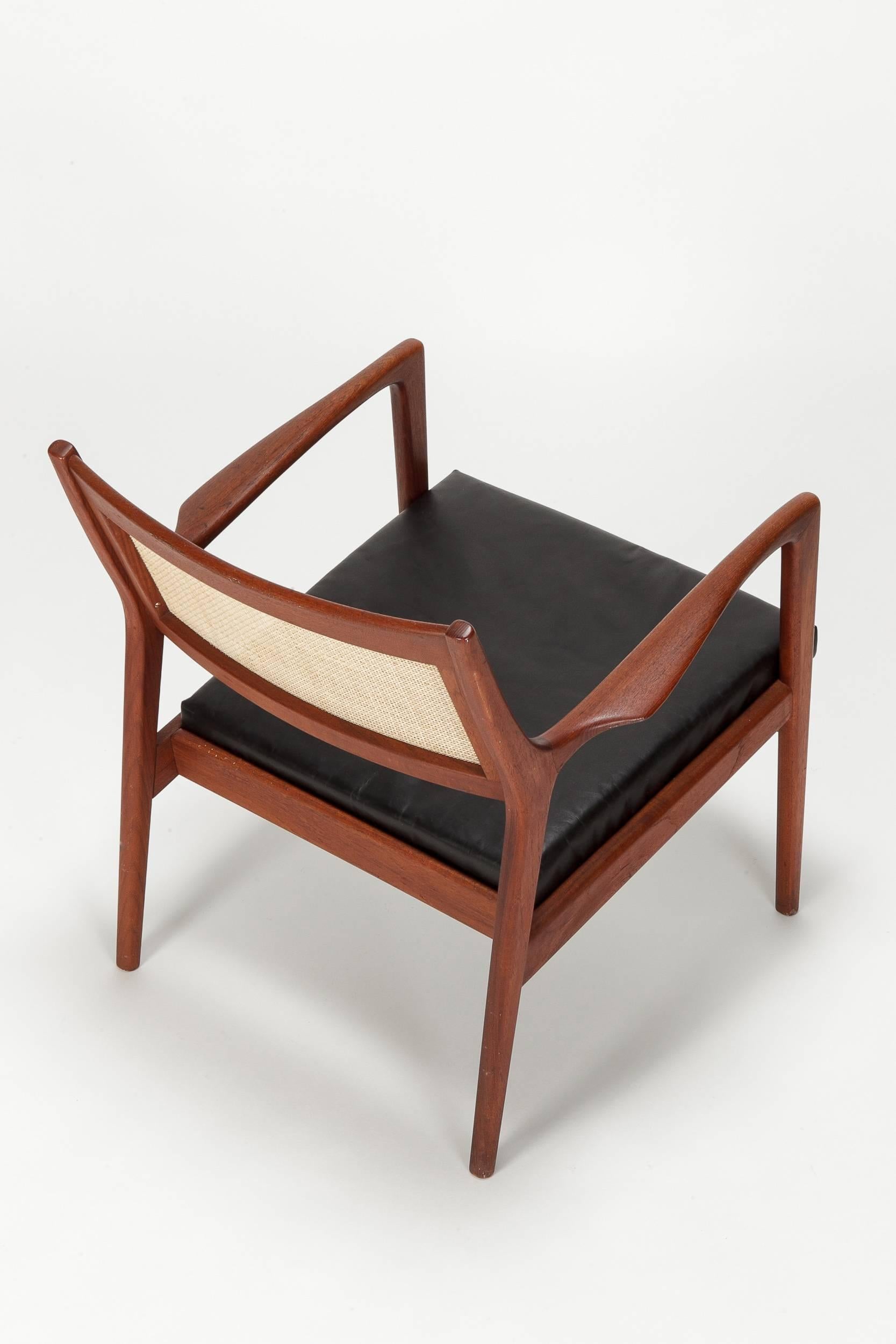Oiled Swedish Lounge Chair by Karl Erik Ekselius, 1950s