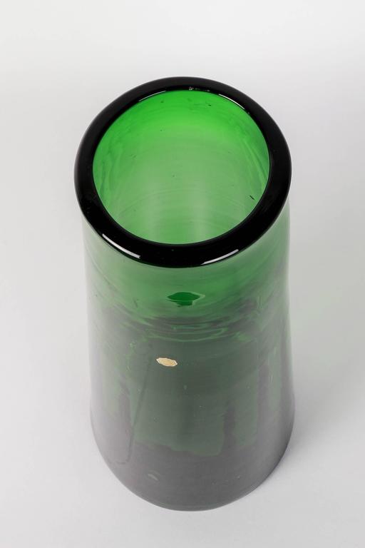 2 Huge Floor Vases Vetro Verde Di Empoli Green Glass, 1960 at 1stDibs