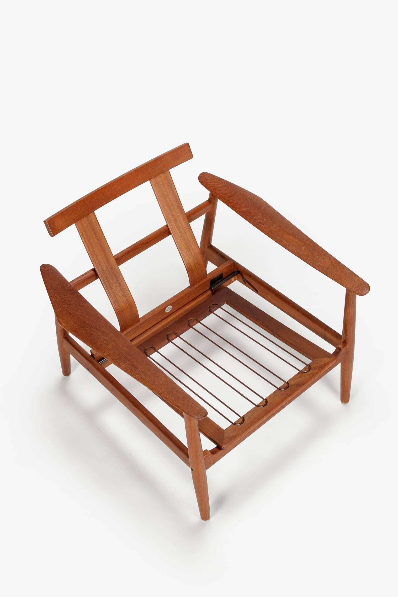 Mid-20th Century All Original Arne Vodder Lounge Chair Model 164 France & Son