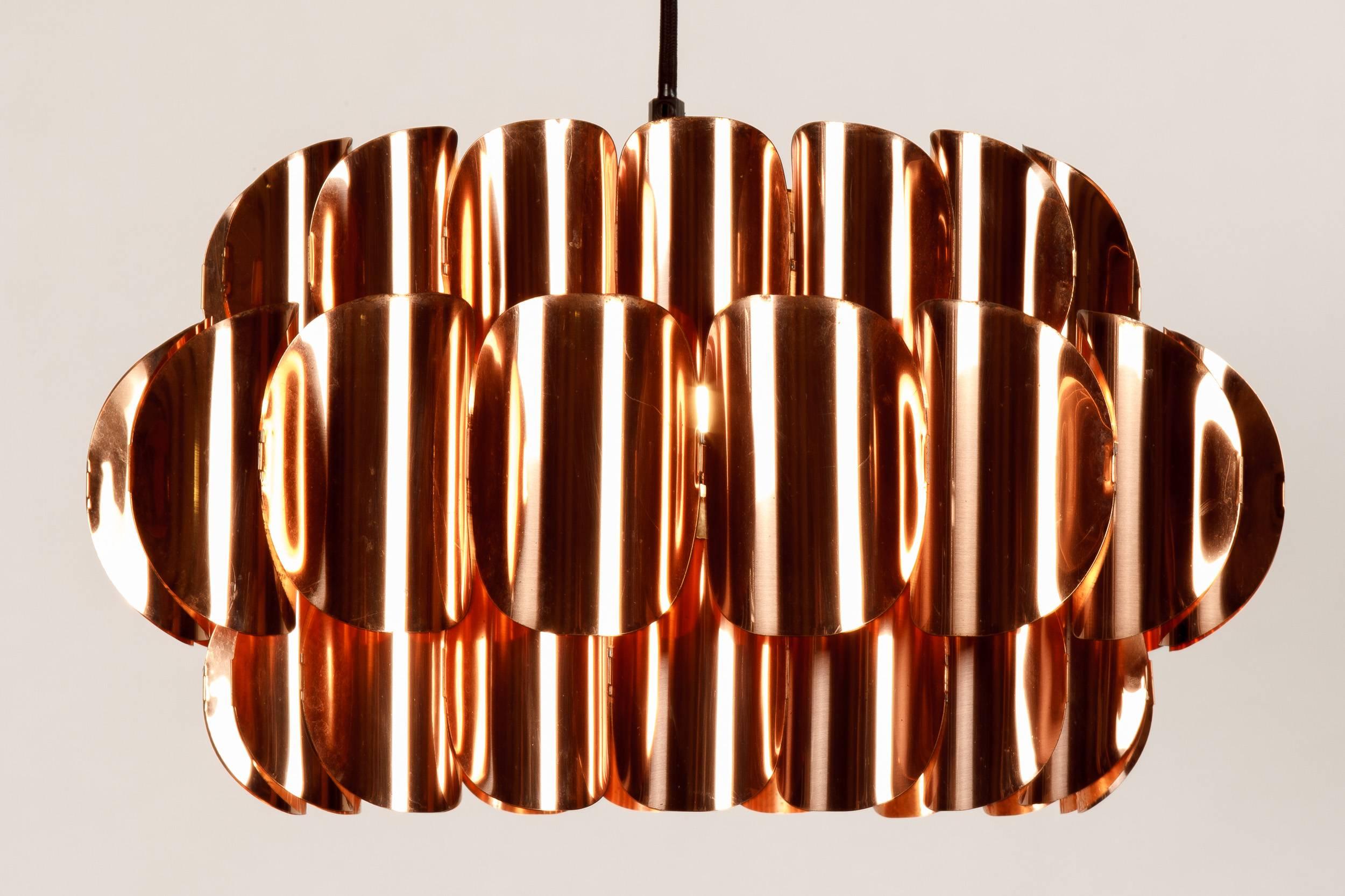 Lacquered Thorsten Orrling Copper Pendant for Hans-Agne Jakobsson, 1960