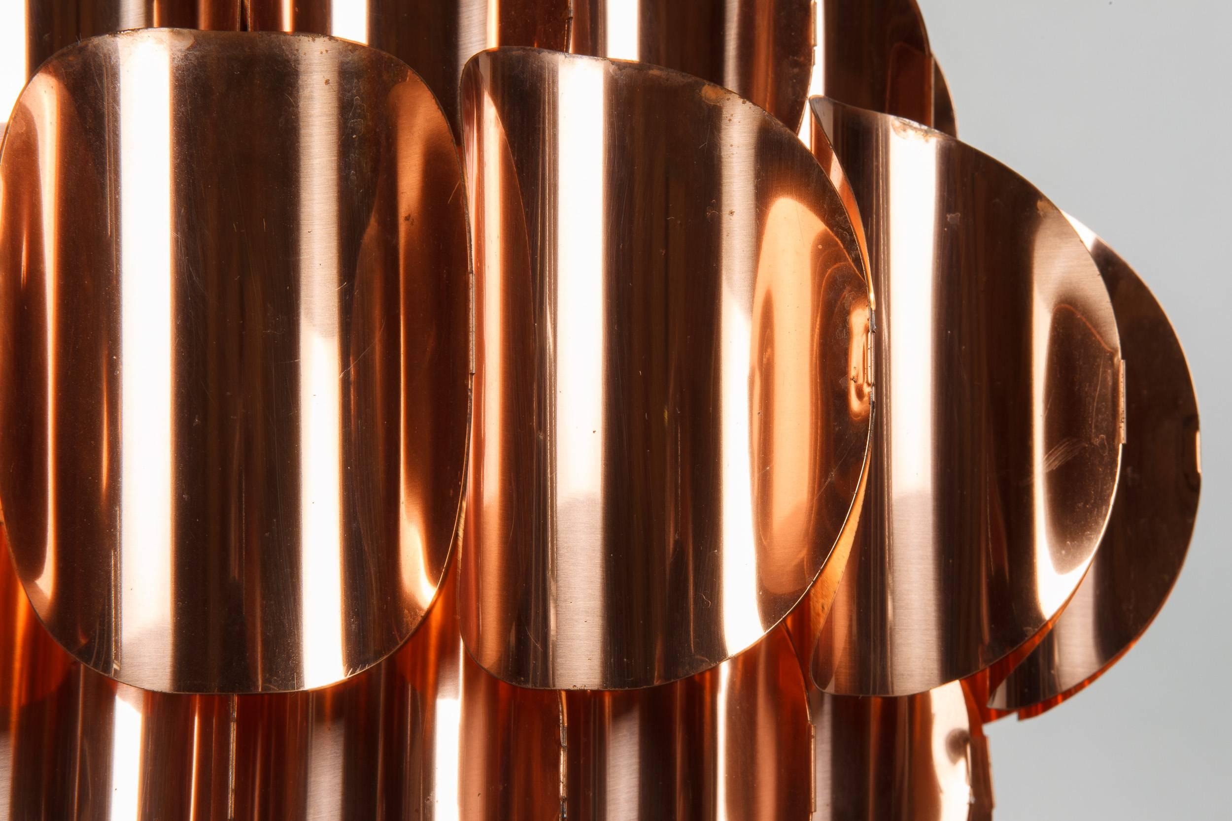 Metal Thorsten Orrling Copper Pendant for Hans-Agne Jakobsson, 1960