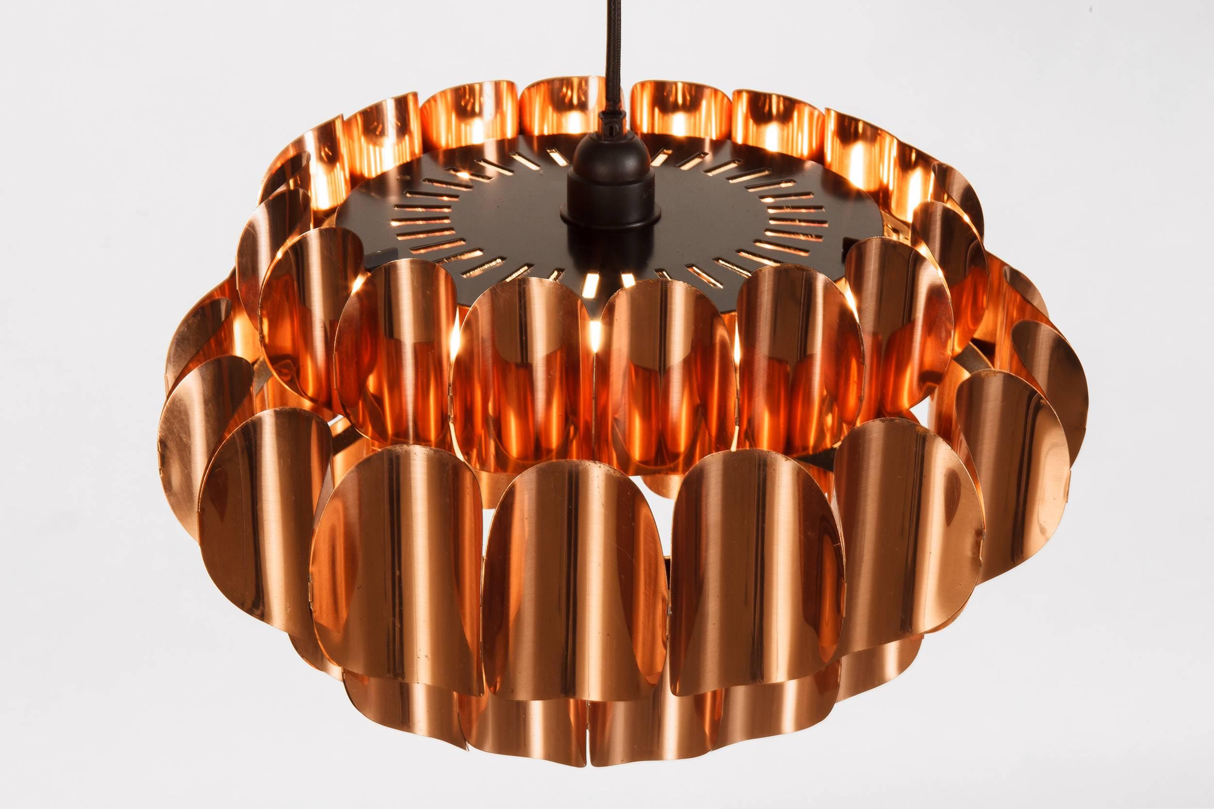 Mid-20th Century Thorsten Orrling Copper Pendant for Hans-Agne Jakobsson, 1960