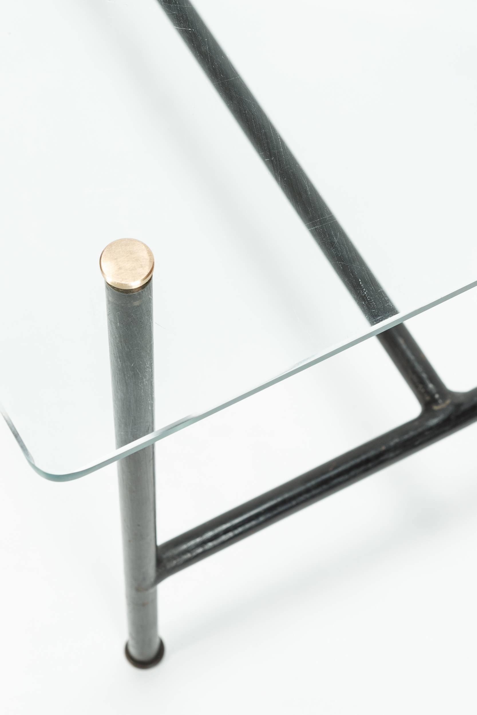 Mid-20th Century Pierre Guariche Coffee Table Glass and Steel, 1950s