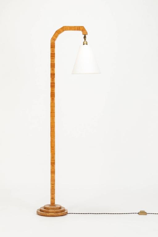 Art Deco Floor Lamp Cherry Wood Blocks, 1930 at 1stDibs