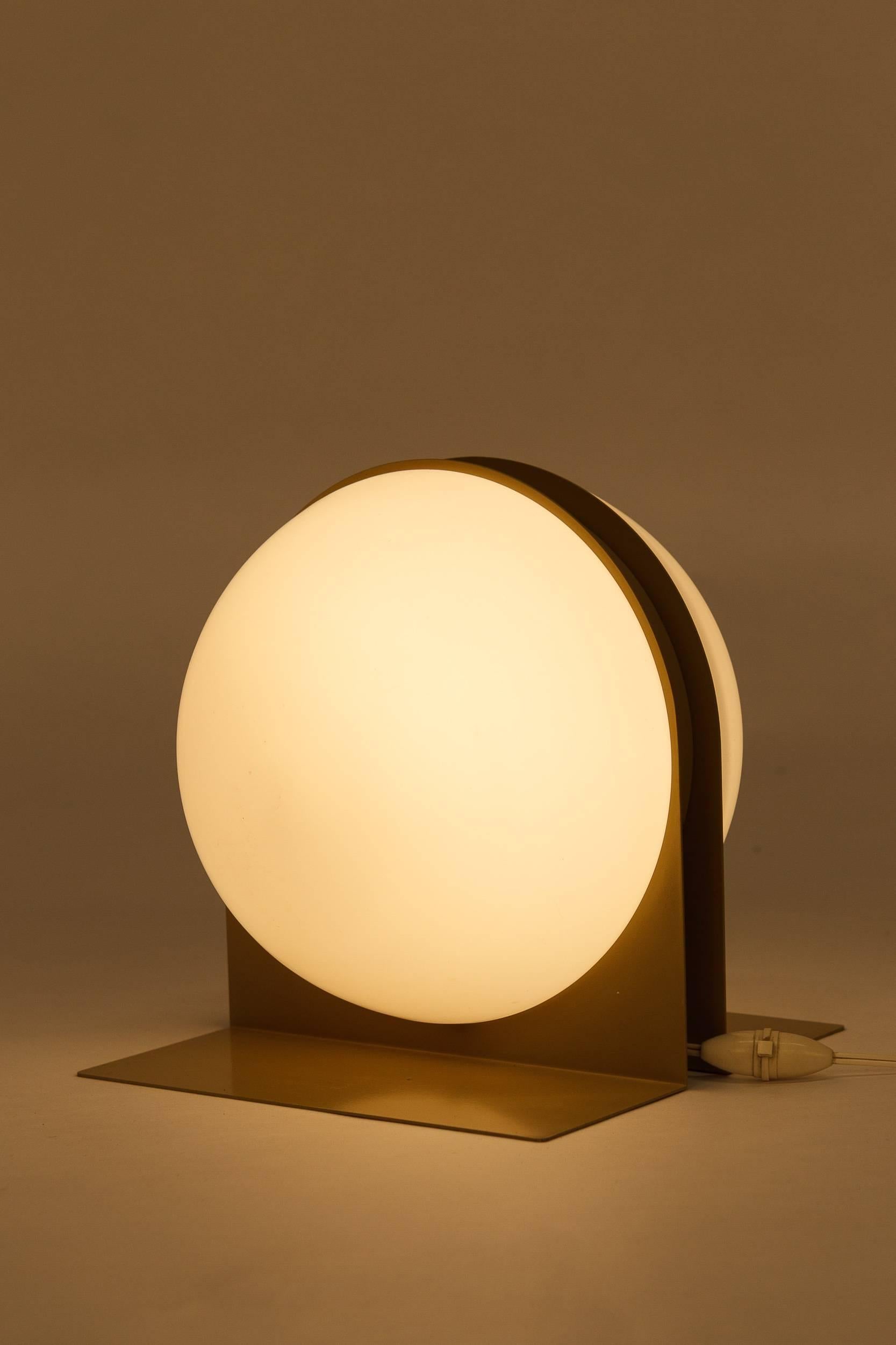 Lacquered Ben Swildens Table Lamp for Verre 10445 Lumiere, 1970 For Sale