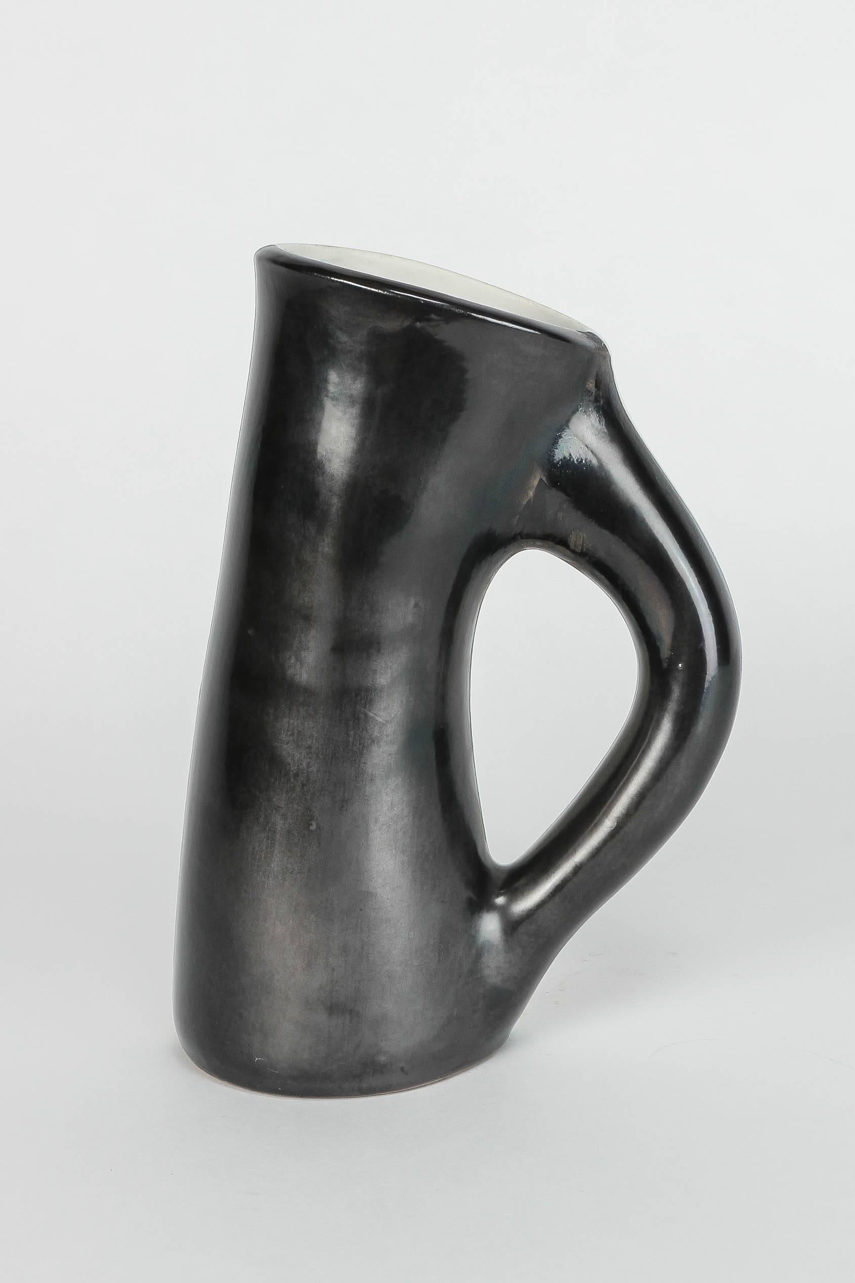 black and white pitcher